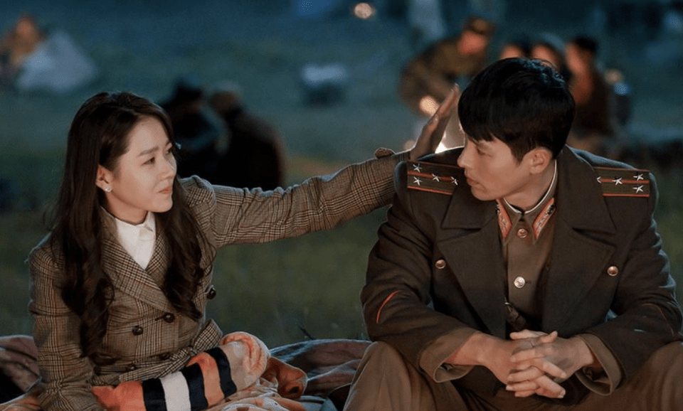 Son Ye-Jin as Seri Yoon and Hyun Bin as Captain Ri Jeon Hyeok in Crash Landing on You