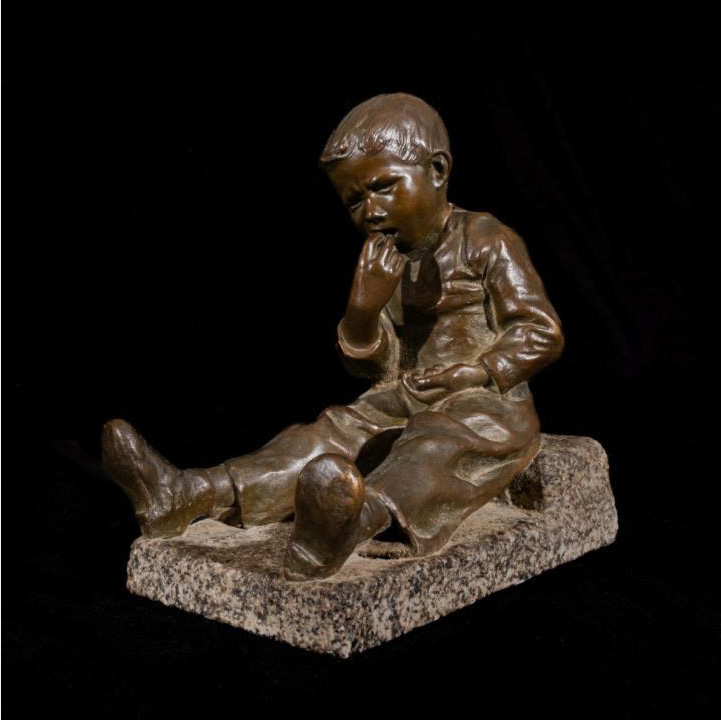 Félix Pardo de Tavera y Gorricho (1859–1932). Cascando Nueces (Cracking Nuts). ca. 1890. Bronze on granite base, 16 × 11 × 16 cm (6 1/4 × 4 1/4 × 6 1/4 in.).