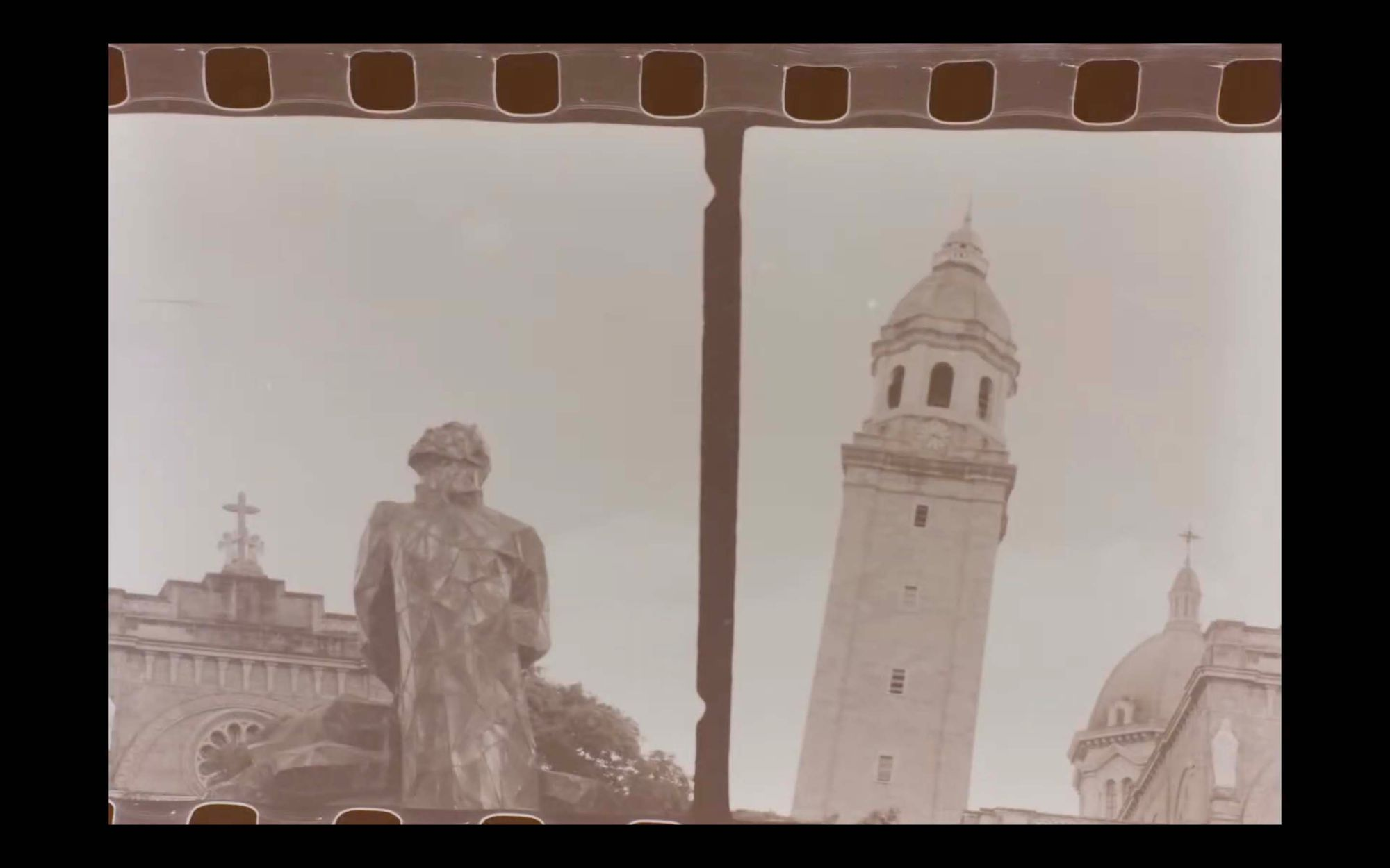 Teodulo Protomartir, Manila Cathedral and Gomburza Monument, 1972. Photo courtesy of De La Salle College of St. Benilde, Manila.